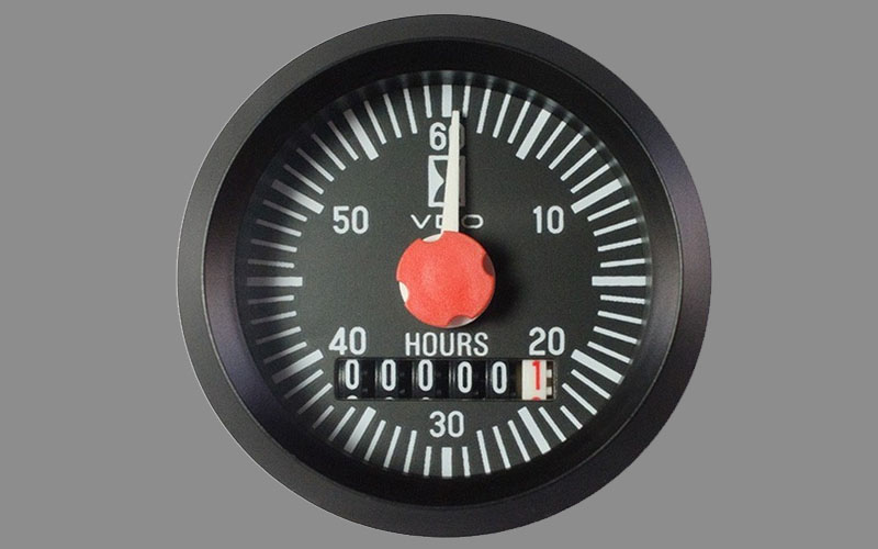 Engine hours counter meter gauge 52 mm 12V